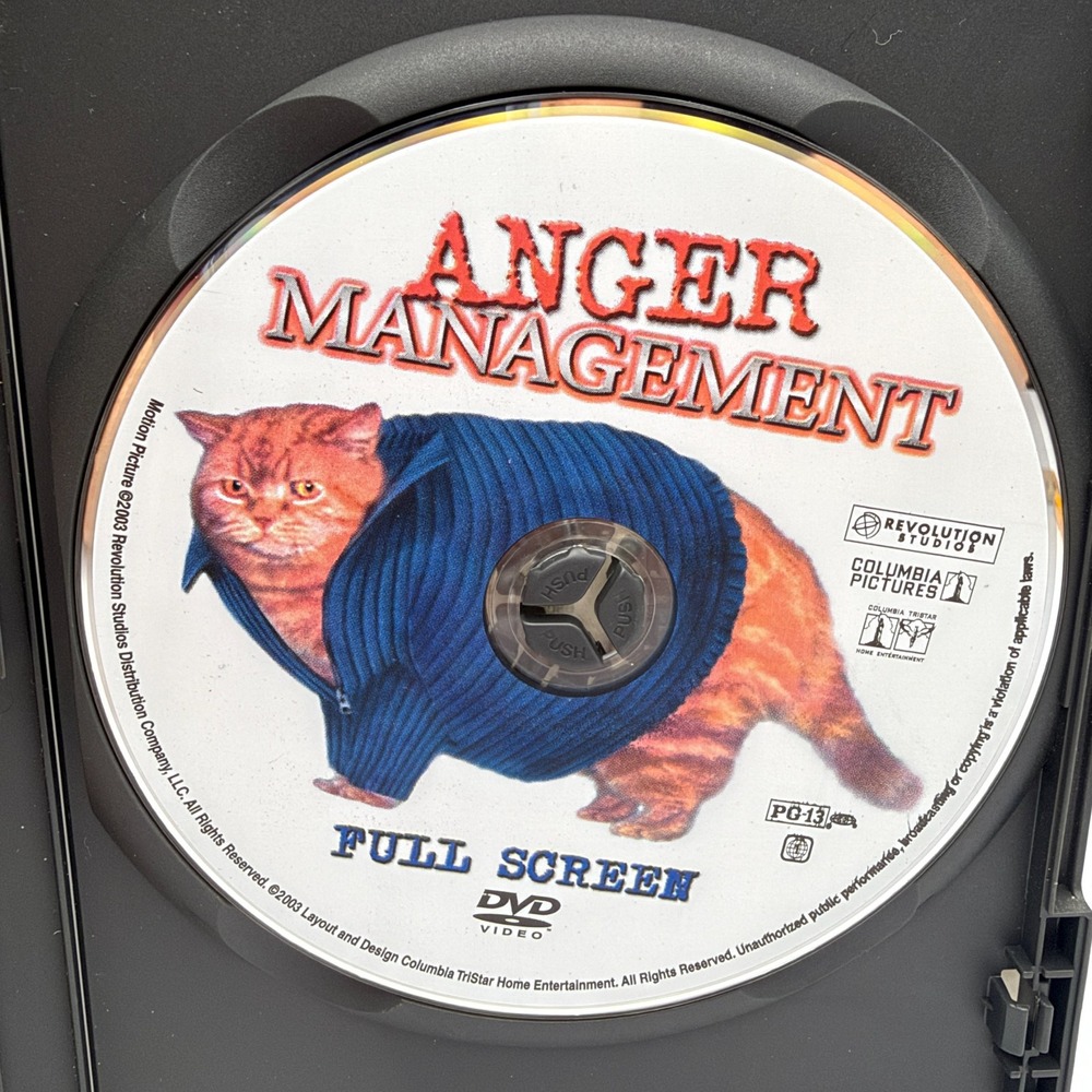 Anger Management DVD Adam Sandler Jack Nicholson Fat Tabby Cat Gag Funny 2003